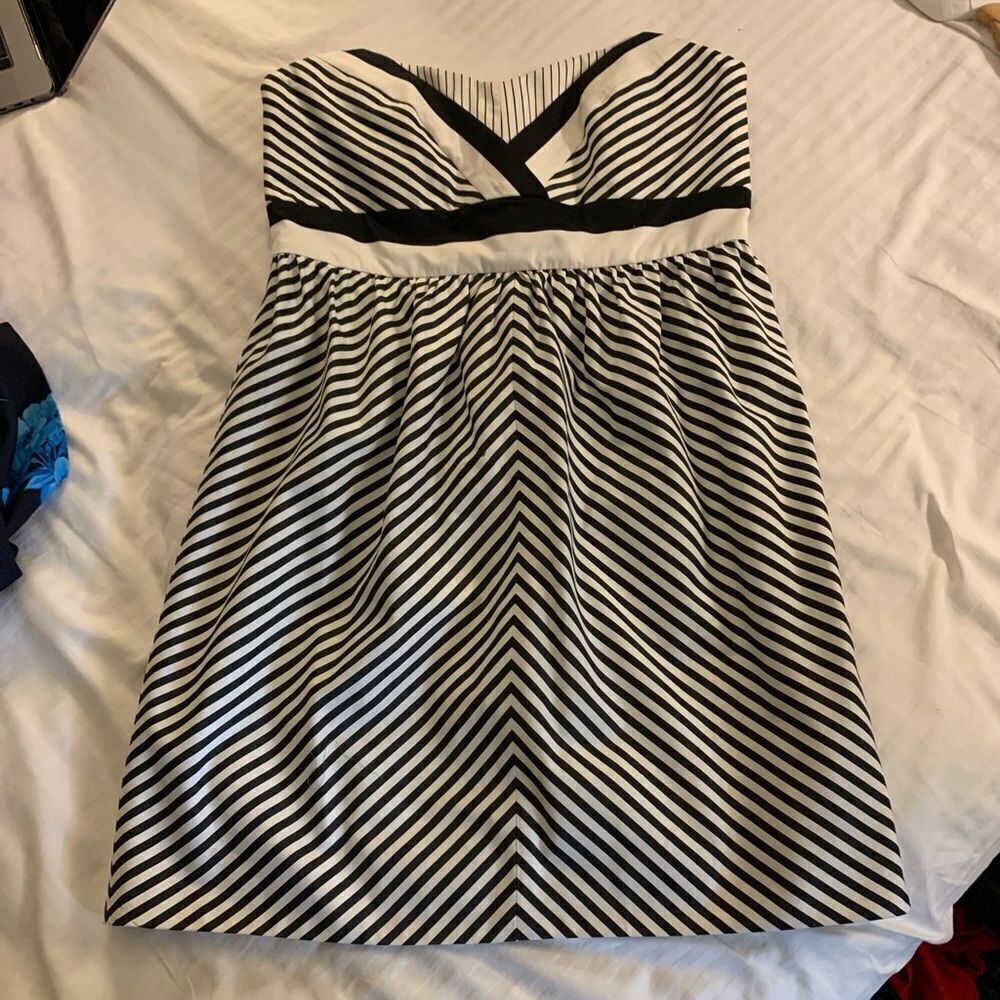 Alice + Olivia Multi Way Stripe Strapless Dress 12